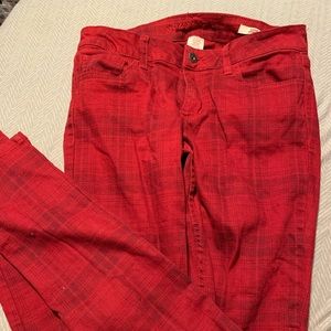 Red Plaid Pants